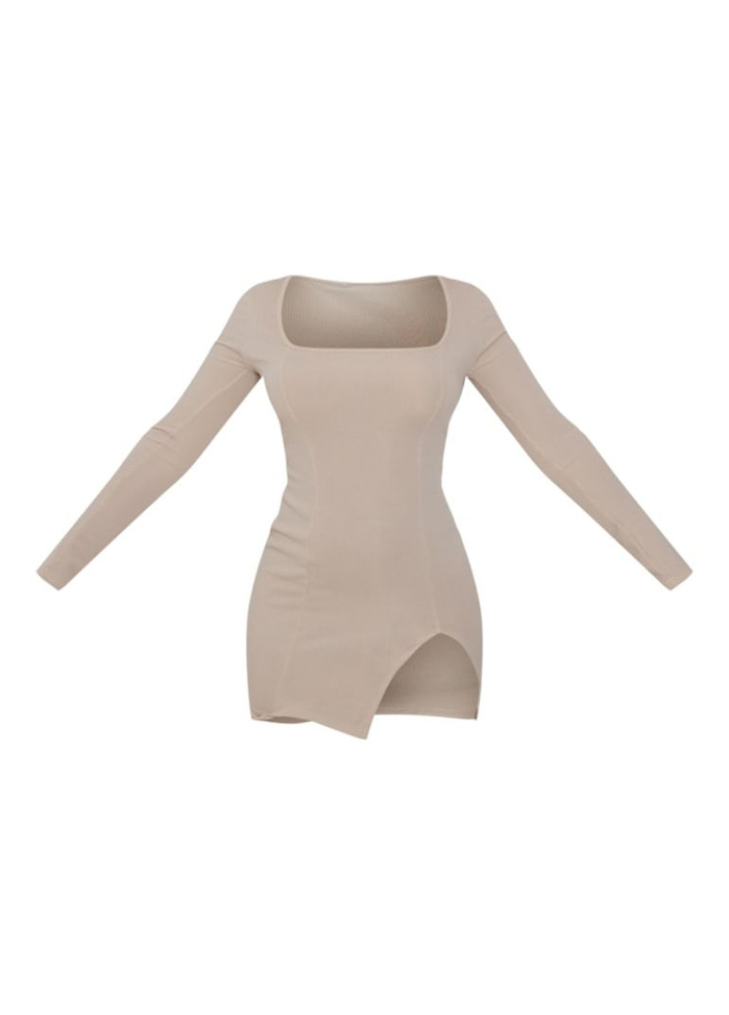 Бежева кежуал сукня PrettyLittleThing однотонна