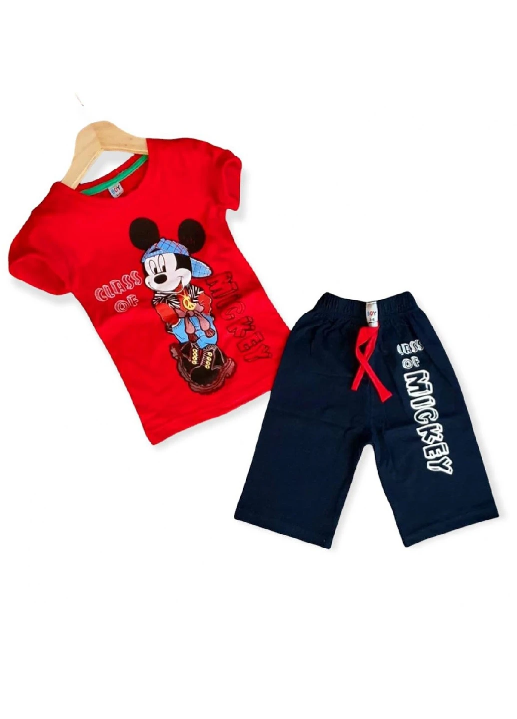 Красный комплект (футболка, шорты) Disney