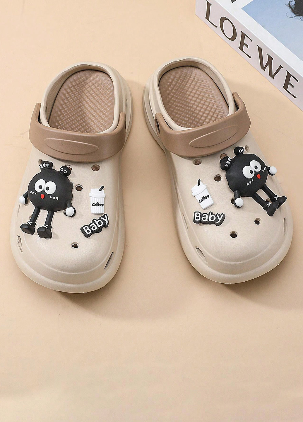 Светло-бежевые сабо SHEIN без каблука джибитсы