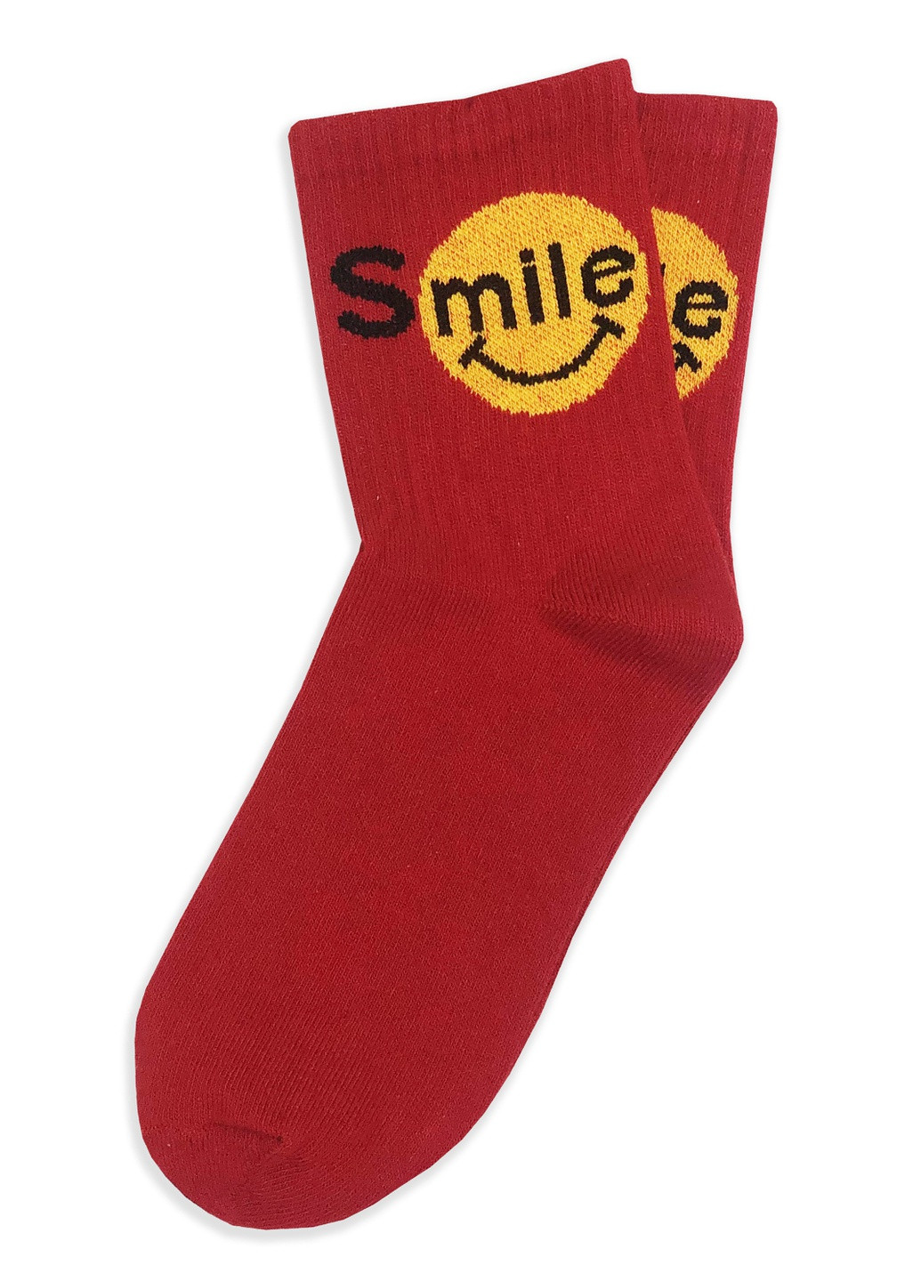 Красные носки neseli athletic смайл LOMM рисунки (211942681)