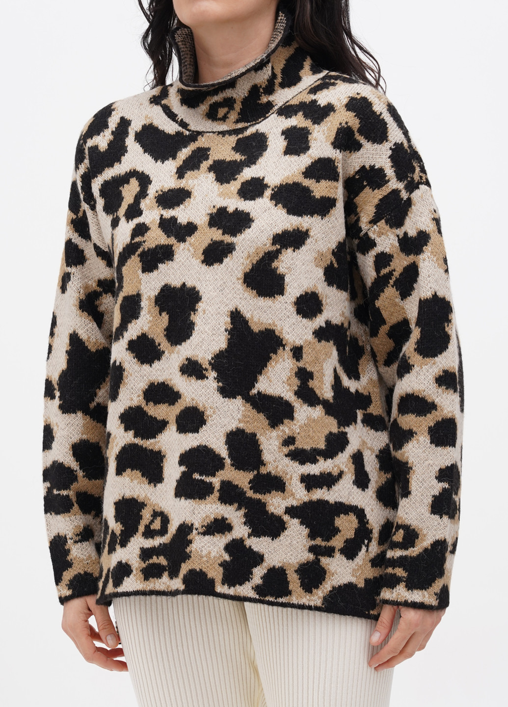 Комбинированный зимний свитер DKNY