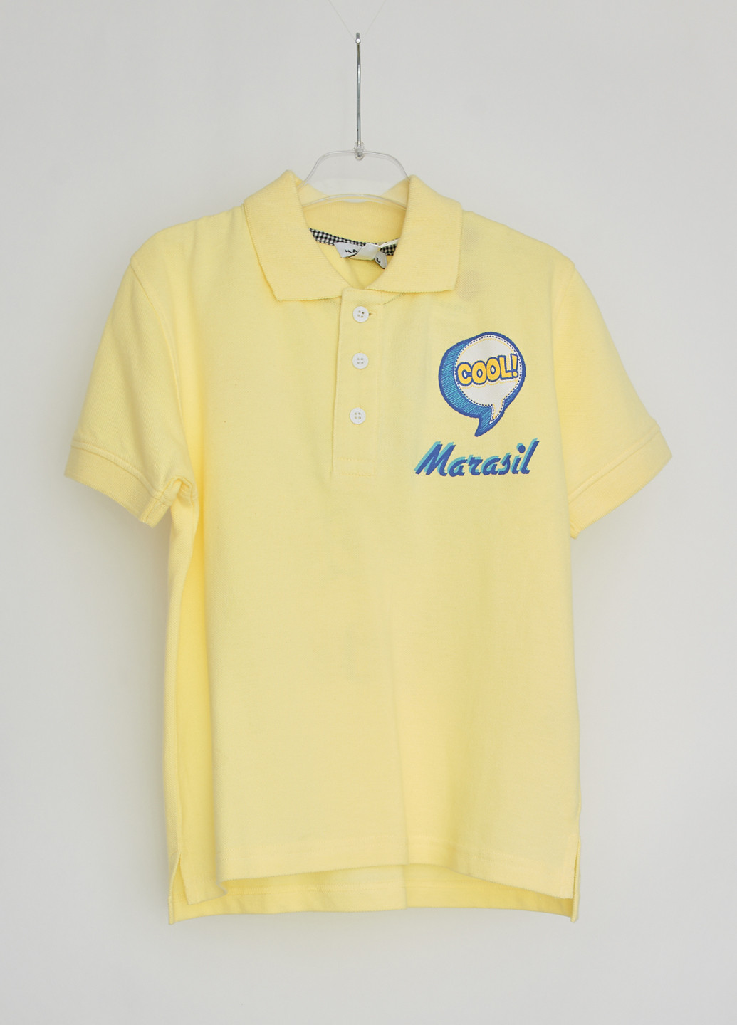 Желтая детская футболка-поло для мальчика Marasil с рисунком