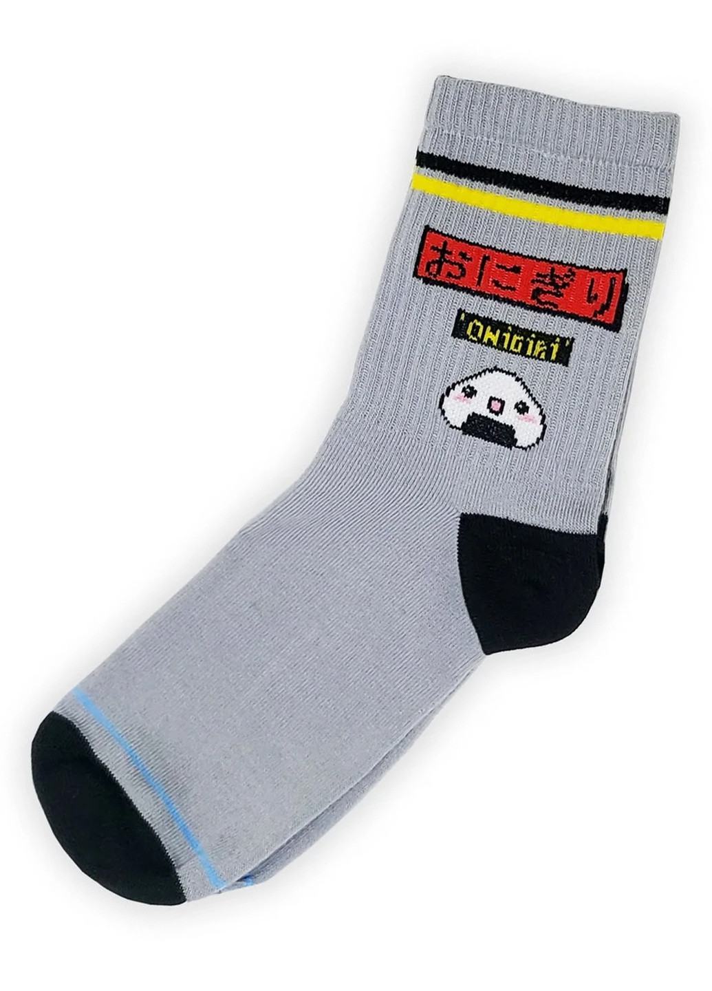 Сірі жіночі шкарпетки premium суші онігирі LOMM написи (211081889)