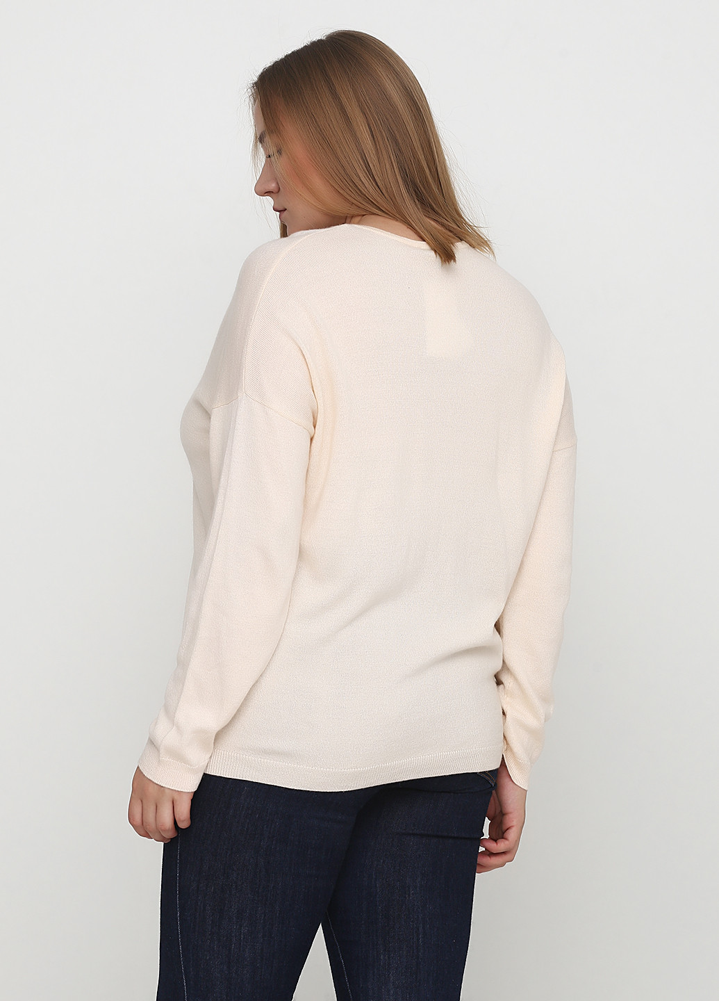 Персиковый демисезонный пуловер пуловер Maison 123