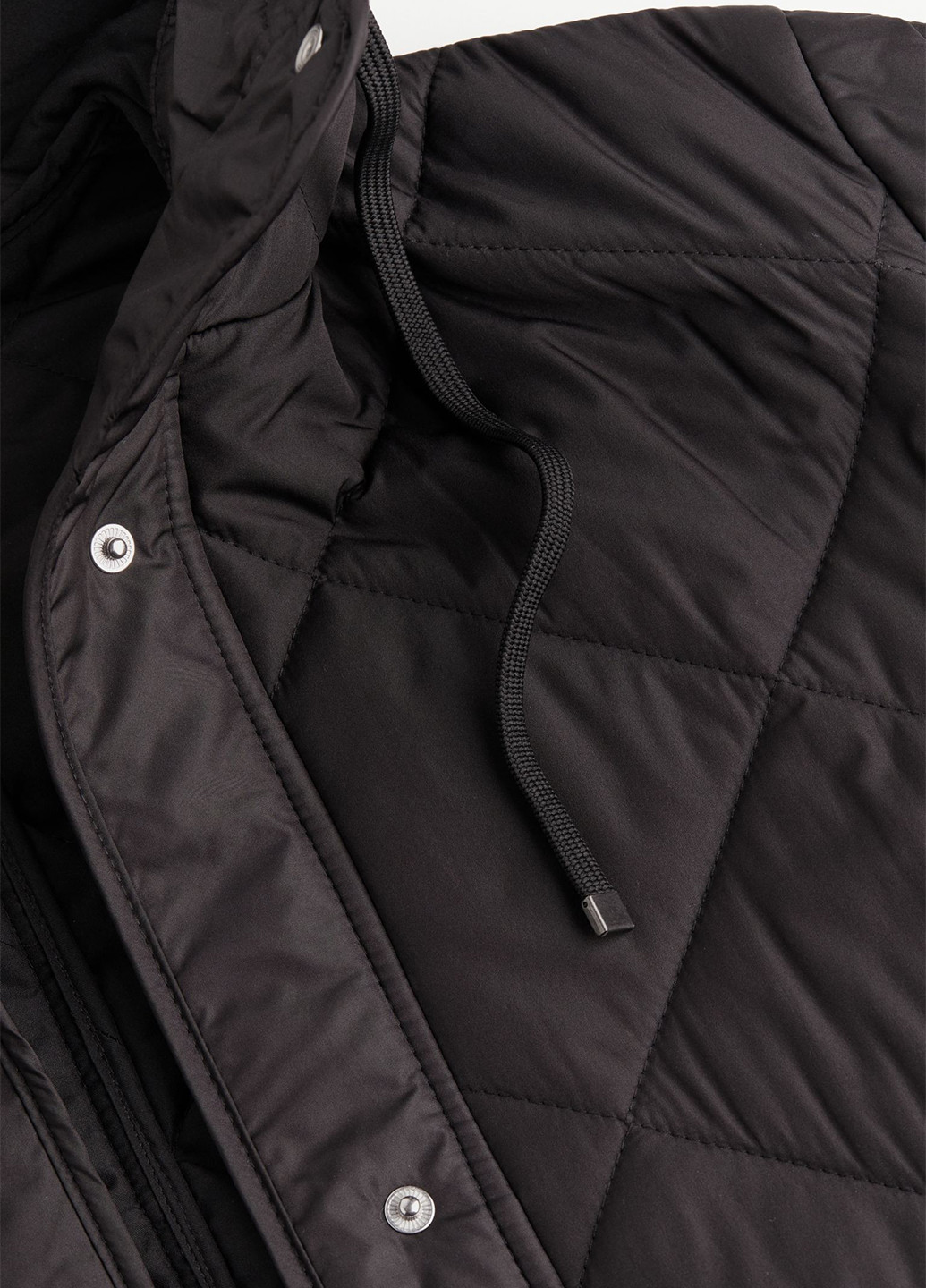 Черная демисезонная куртка вільного крою H&M