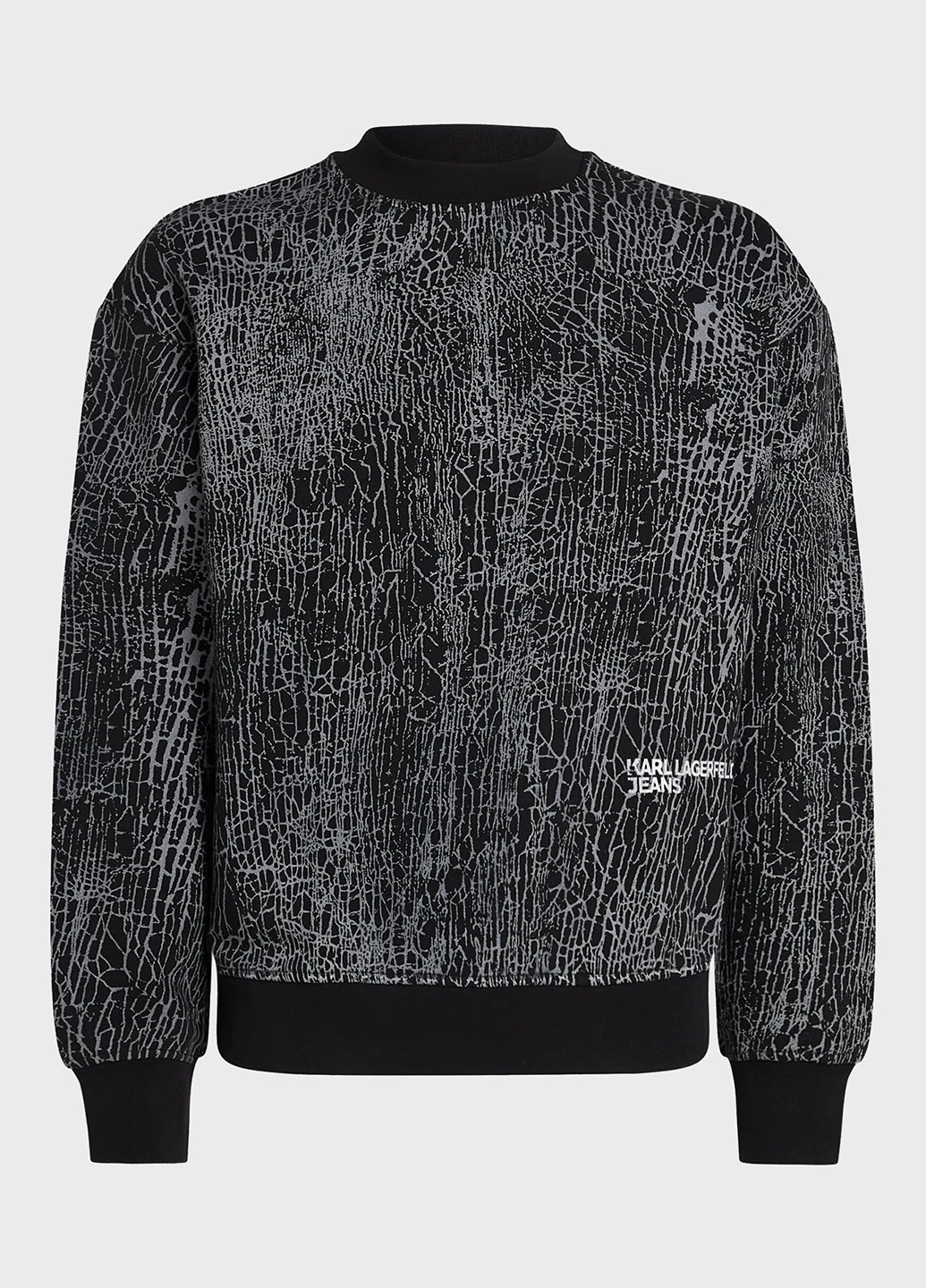 Чорний світшот Karl Lagerfeld Jeans логотип без декору (315852102)