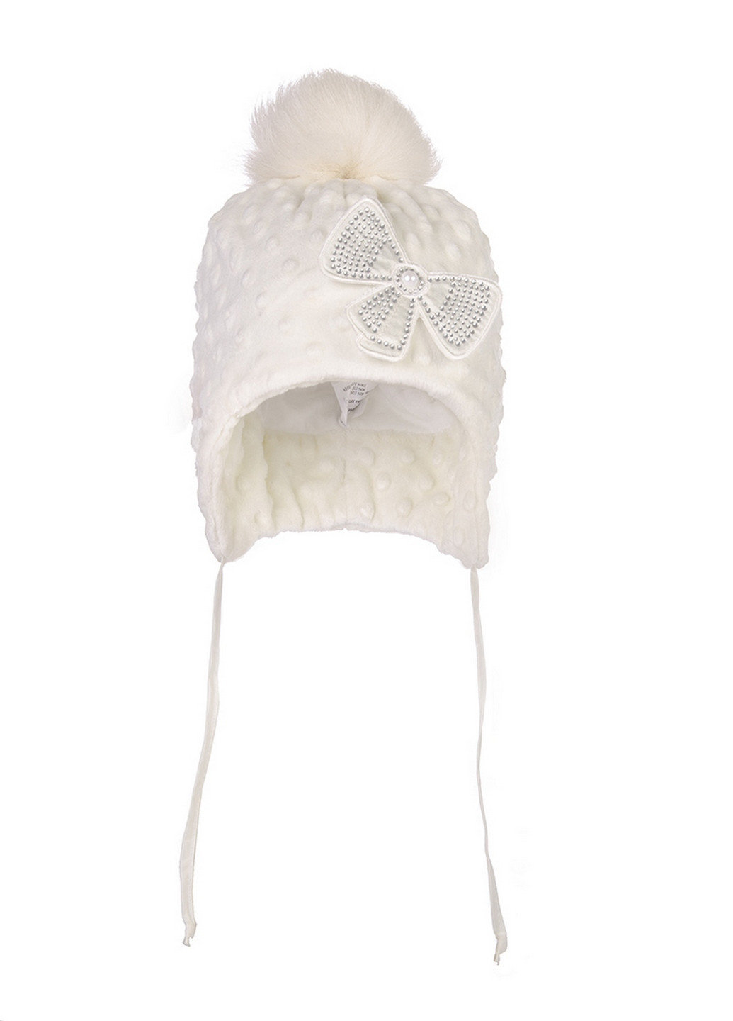 Зимняя шапка для девочки Klimani рисунок молочная кэжуал