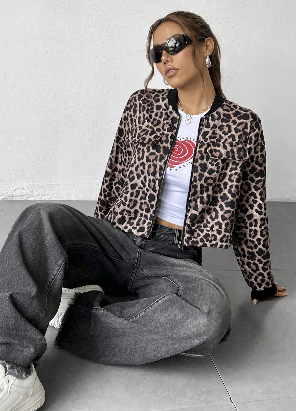 Бомбер SHEIN на блискавці (342405459)