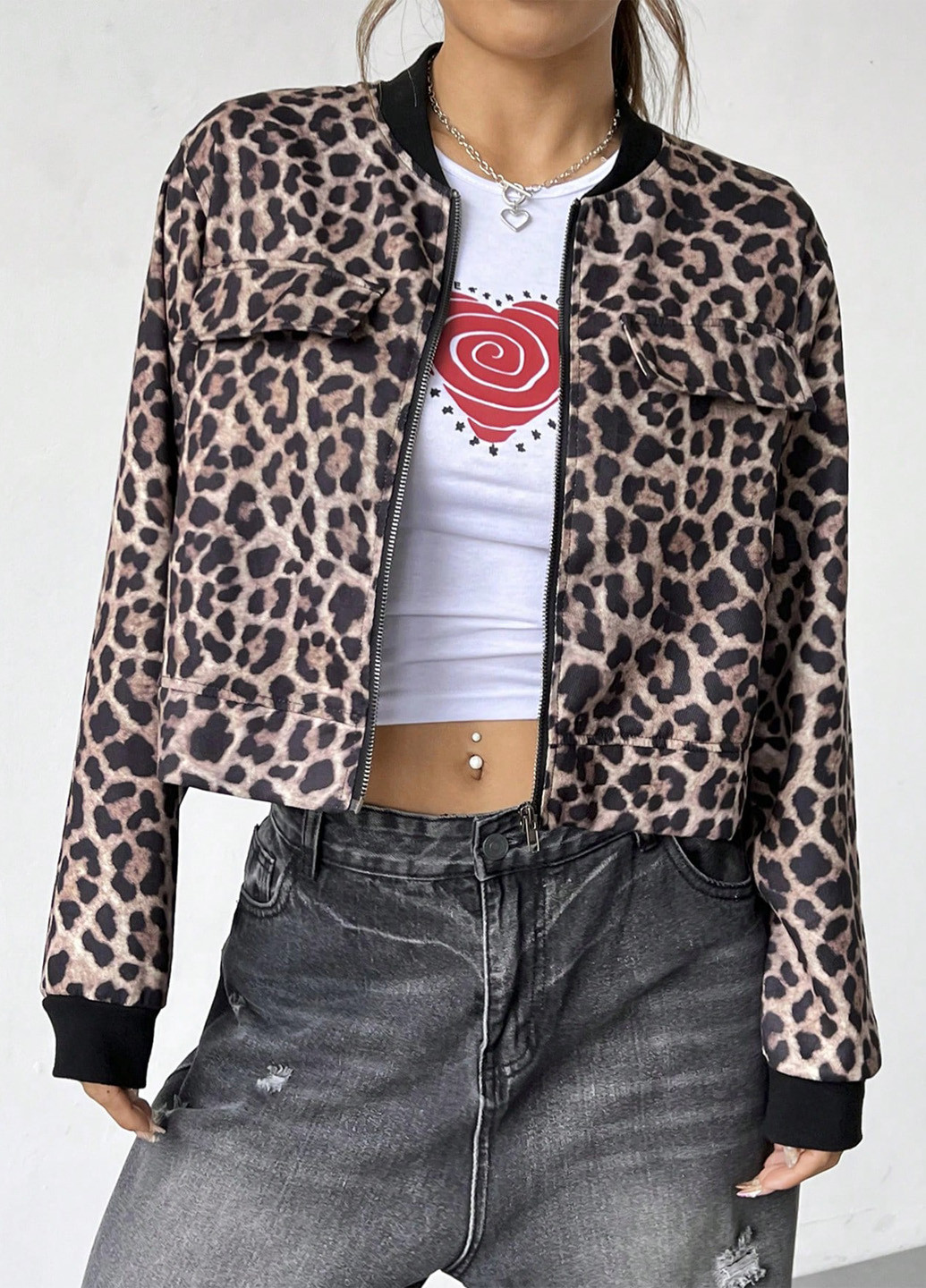 Бомбер SHEIN на блискавці (342405459)