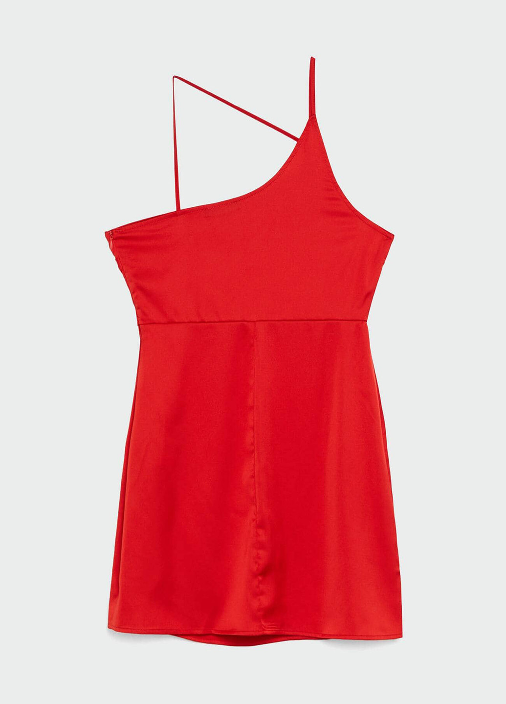 Червона кежуал сукня на одне плече Stradivarius однотонна