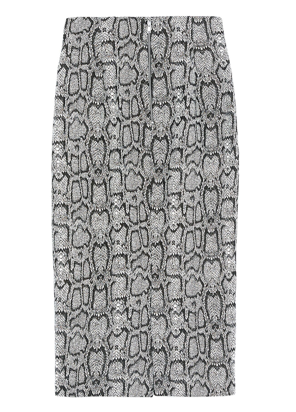 Серая кэжуал с анималистичным узором юбка Zara карандаш