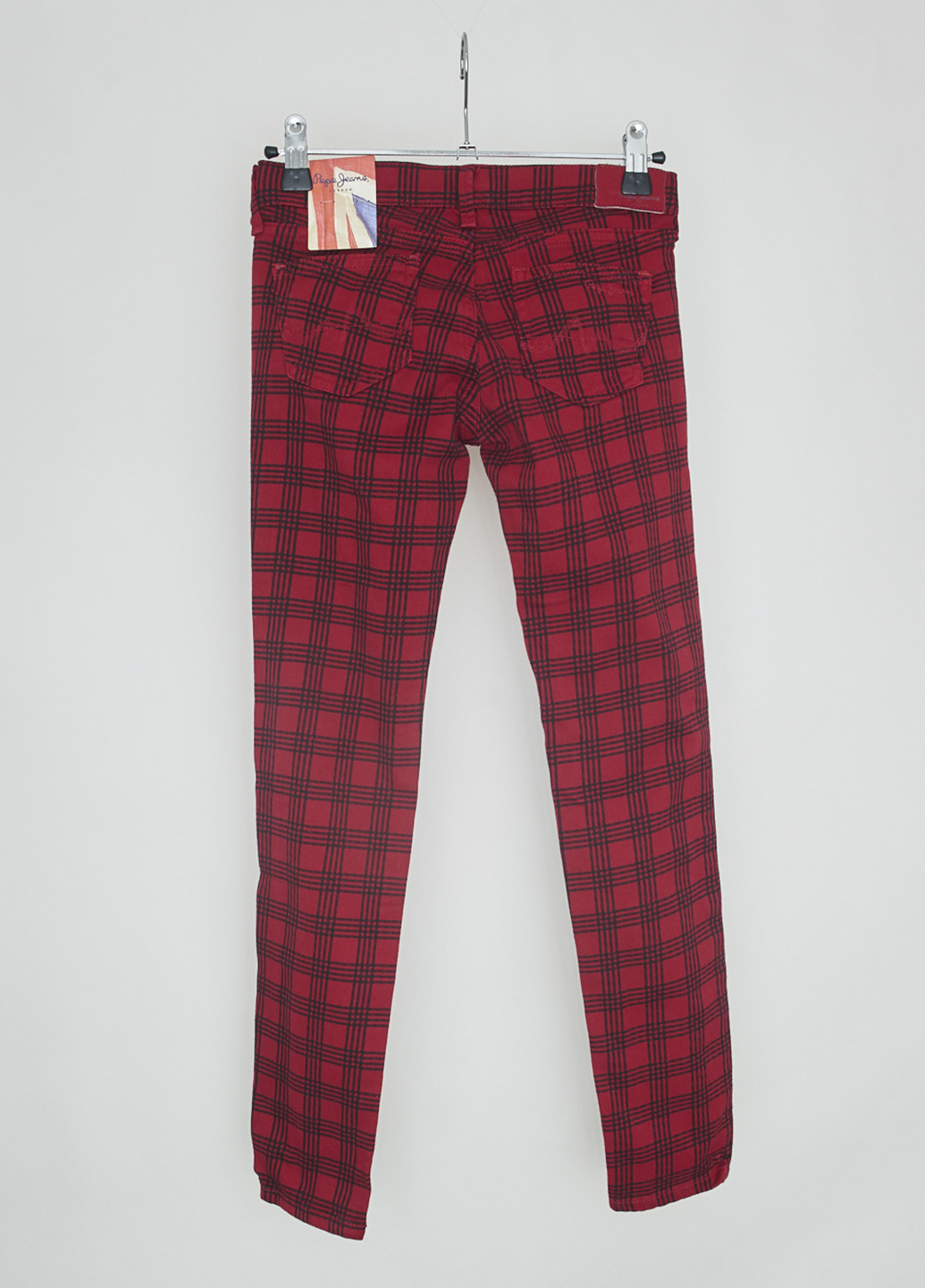 Темно-красные кэжуал демисезонные зауженные брюки Pepe Jeans