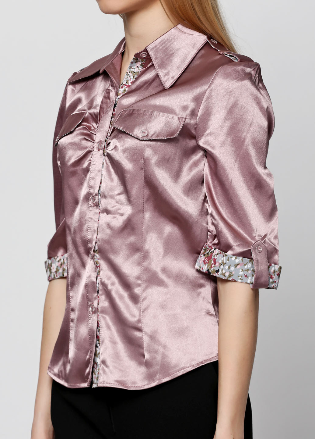 Розово-лиловая демисезонная блуза Vestis