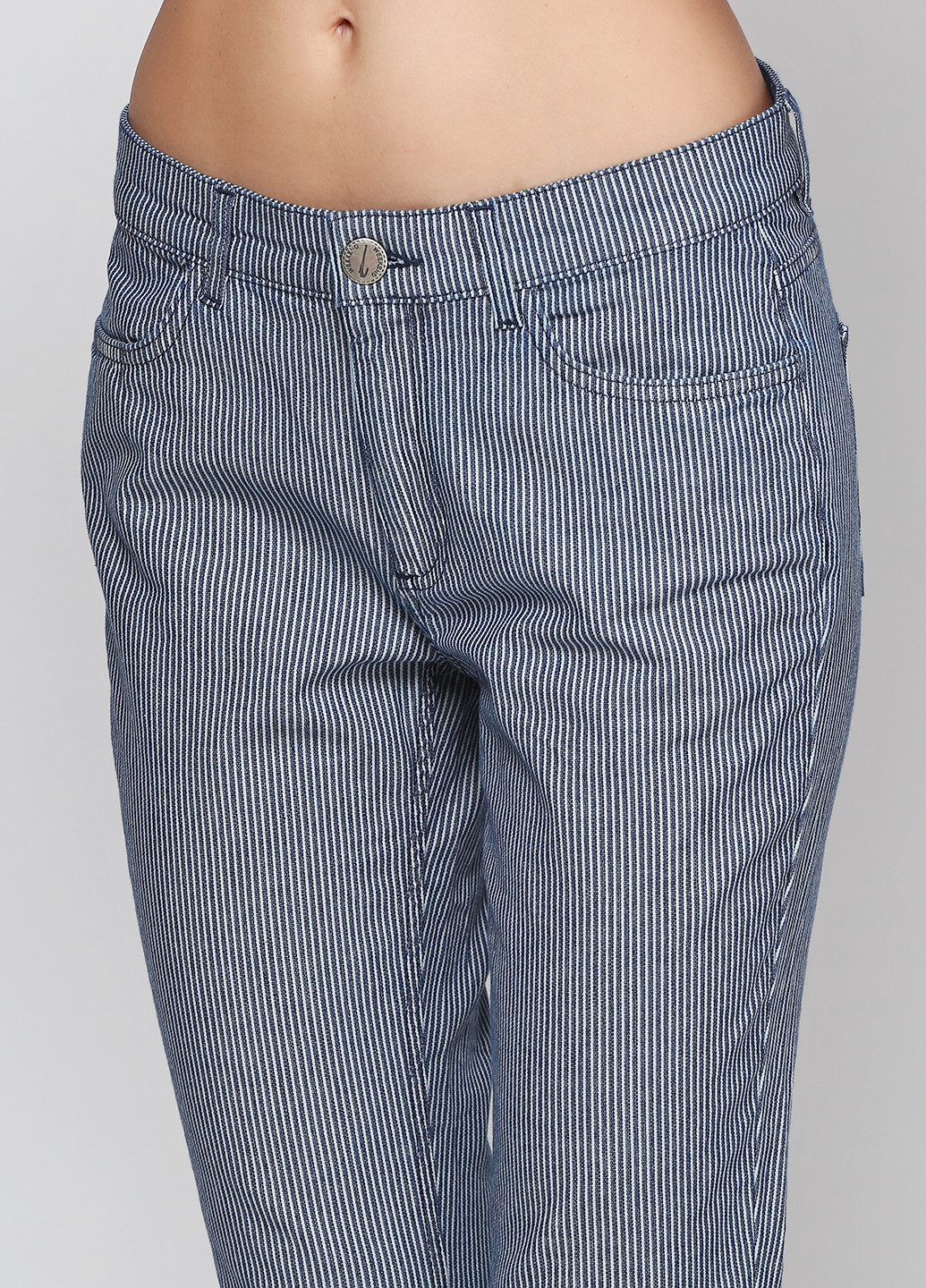 Синие кэжуал демисезонные брюки Linea