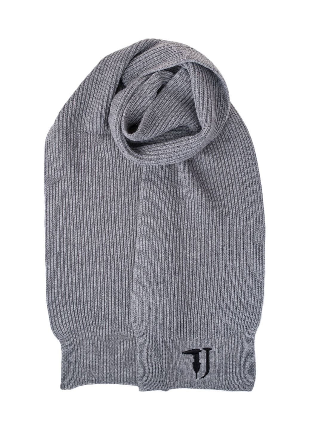 Серый зимний комплект ( шапка/шарф ) Trussardi Jeans