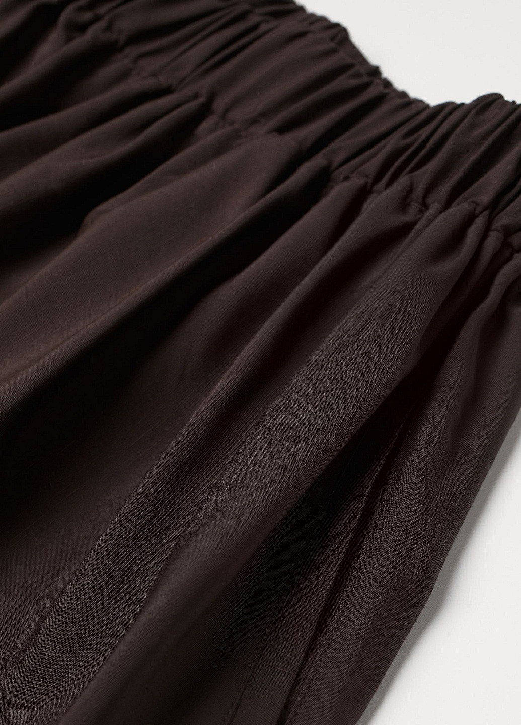 Темно-коричневая однотонная юбка H&M