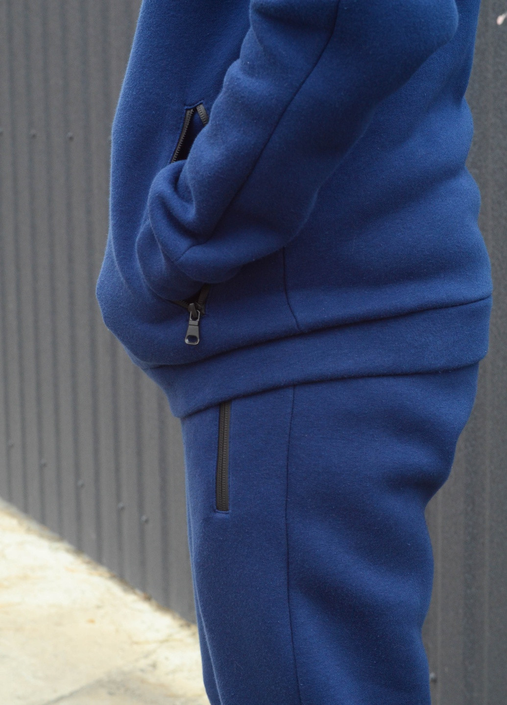 Синий демисезонный мужской зимний костюм. теплый на флисе, есть все размеры. Hand Made
