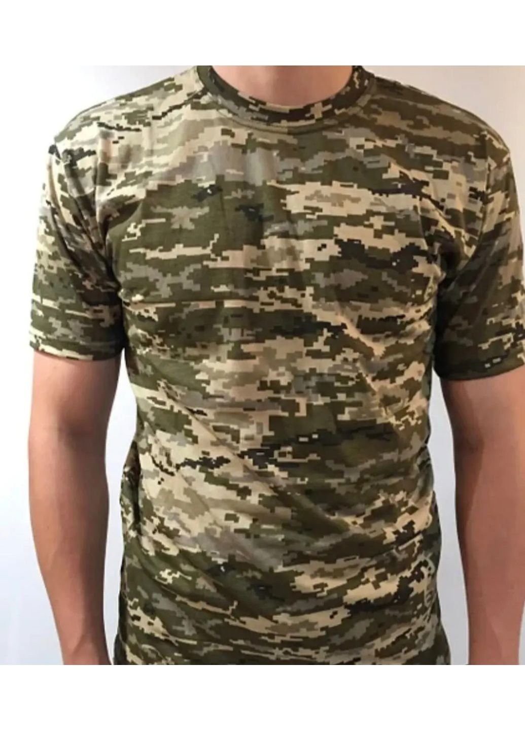 Хакі (оливкова) футболка чоловіча тактична піксель світлий зсу 50 р 6576 хакі No Brand