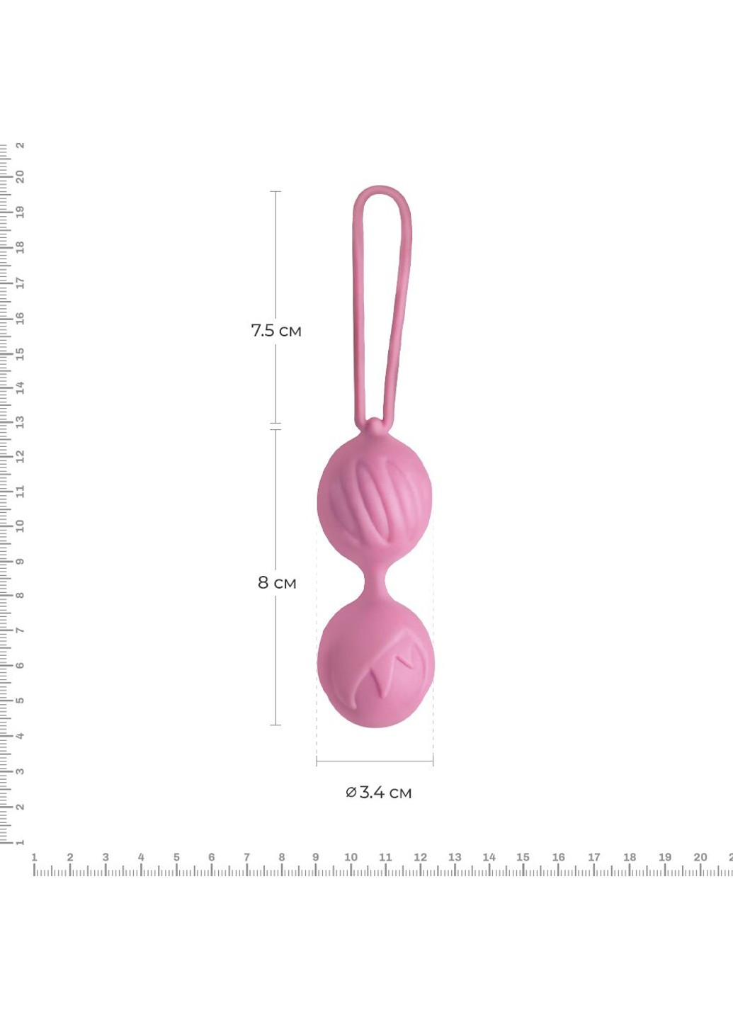 Вагінальні кульки Geisha Lastic Balls Mini Pink (S), діаметр 3,4 см, вага 85 гр Adrien Lastic (254885529)