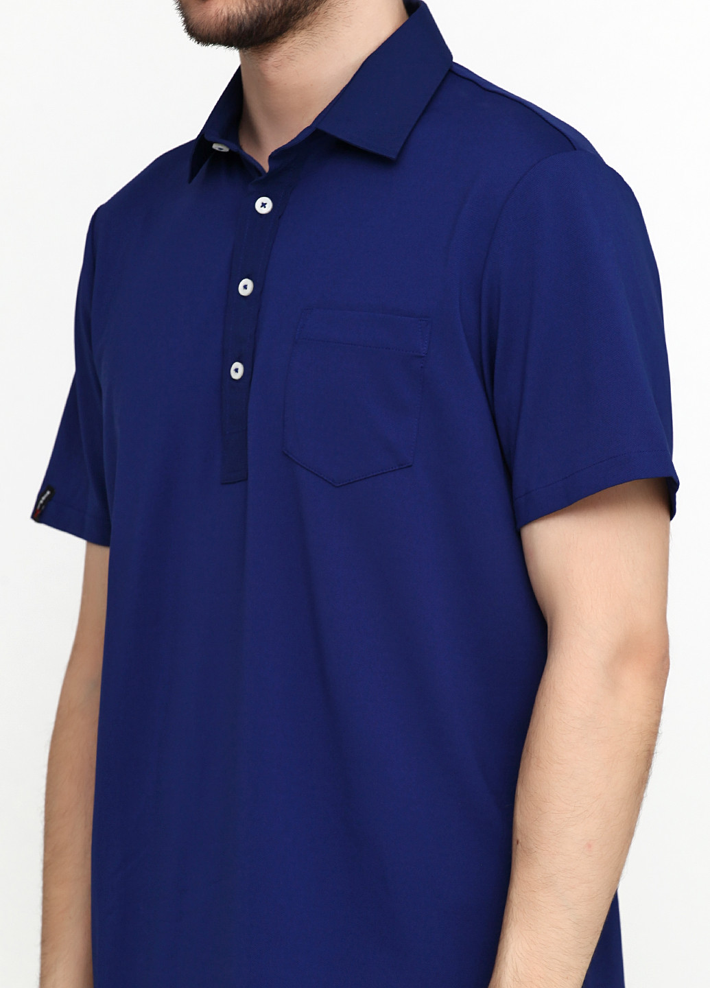 Темно-синяя футболка-поло для мужчин Ralph Lauren однотонная