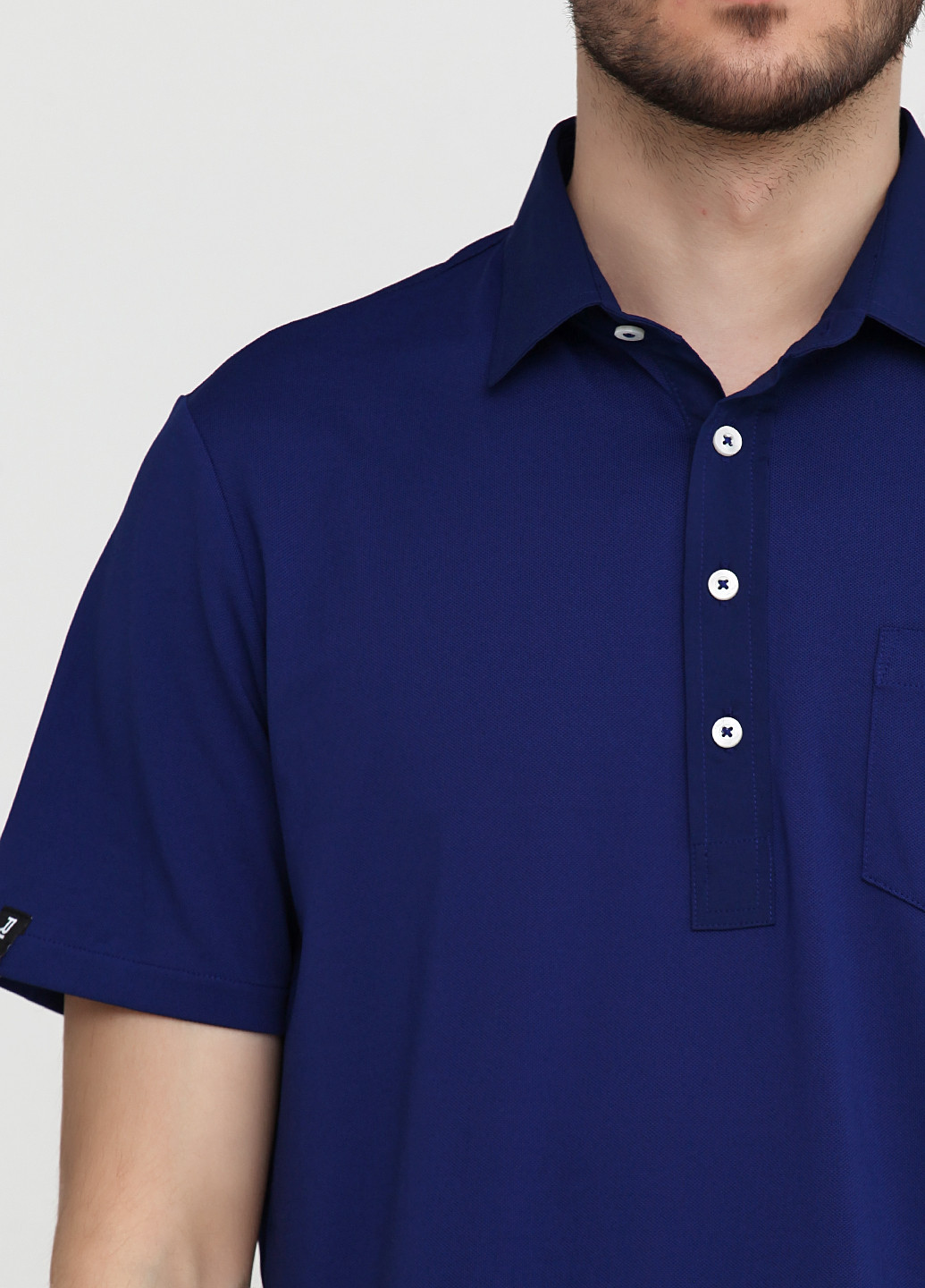 Темно-синяя футболка-поло для мужчин Ralph Lauren однотонная