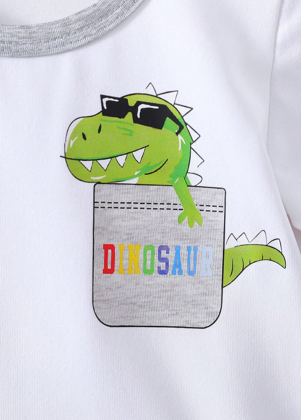 Комбінований літній костюм (футболка, шорти) з шортами SHEIN