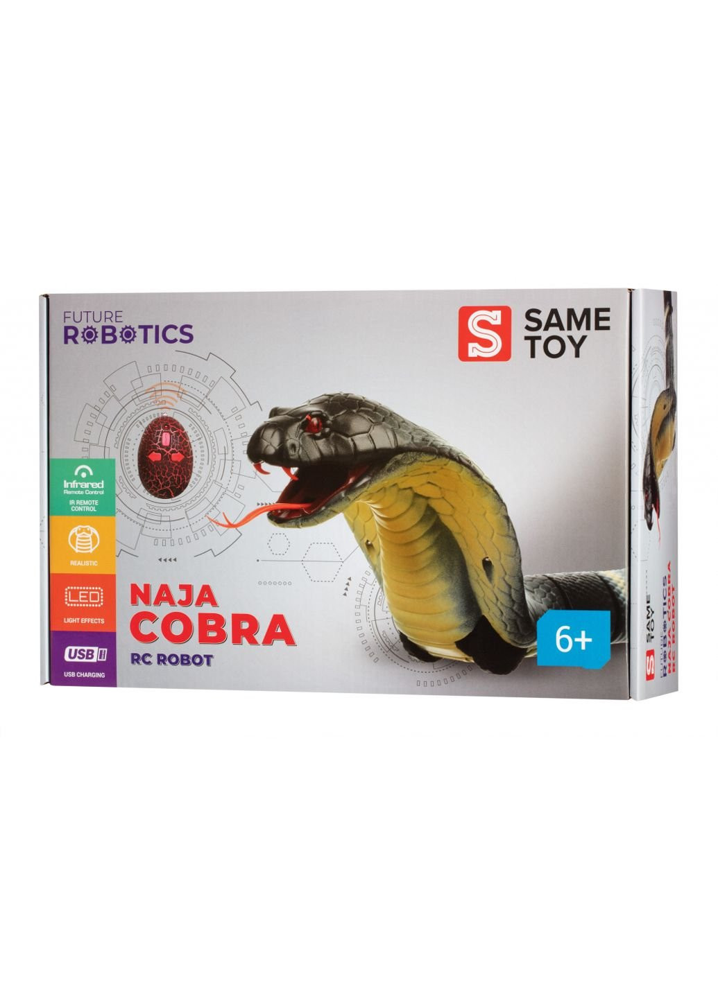 Інтерактивна іграшка Справжня Кобра на радіокеруванні (Сіра) (8808A-BUT) Same Toy (254069991)