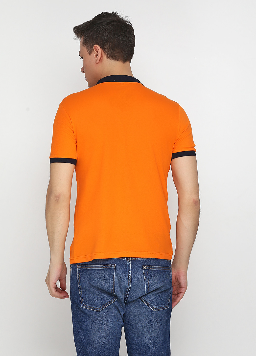 Оранжевая футболка-поло для мужчин Chiarotex с рисунком