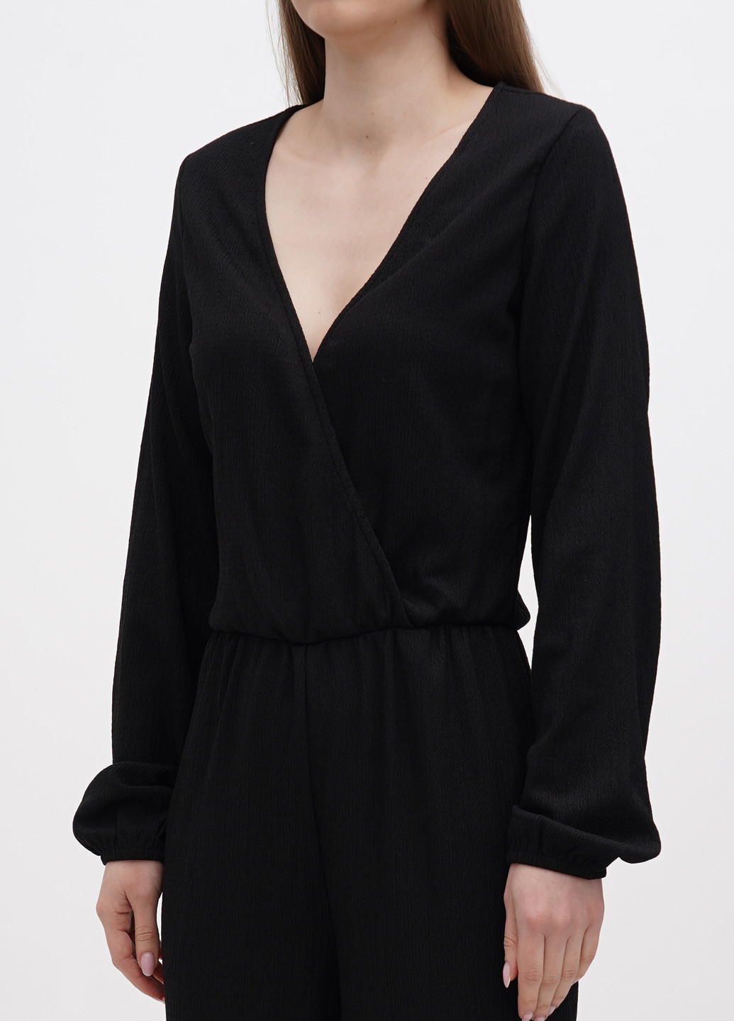 Комбінезон NA-KD комбінезон-брюки однотонний чорний кежуал поліестер