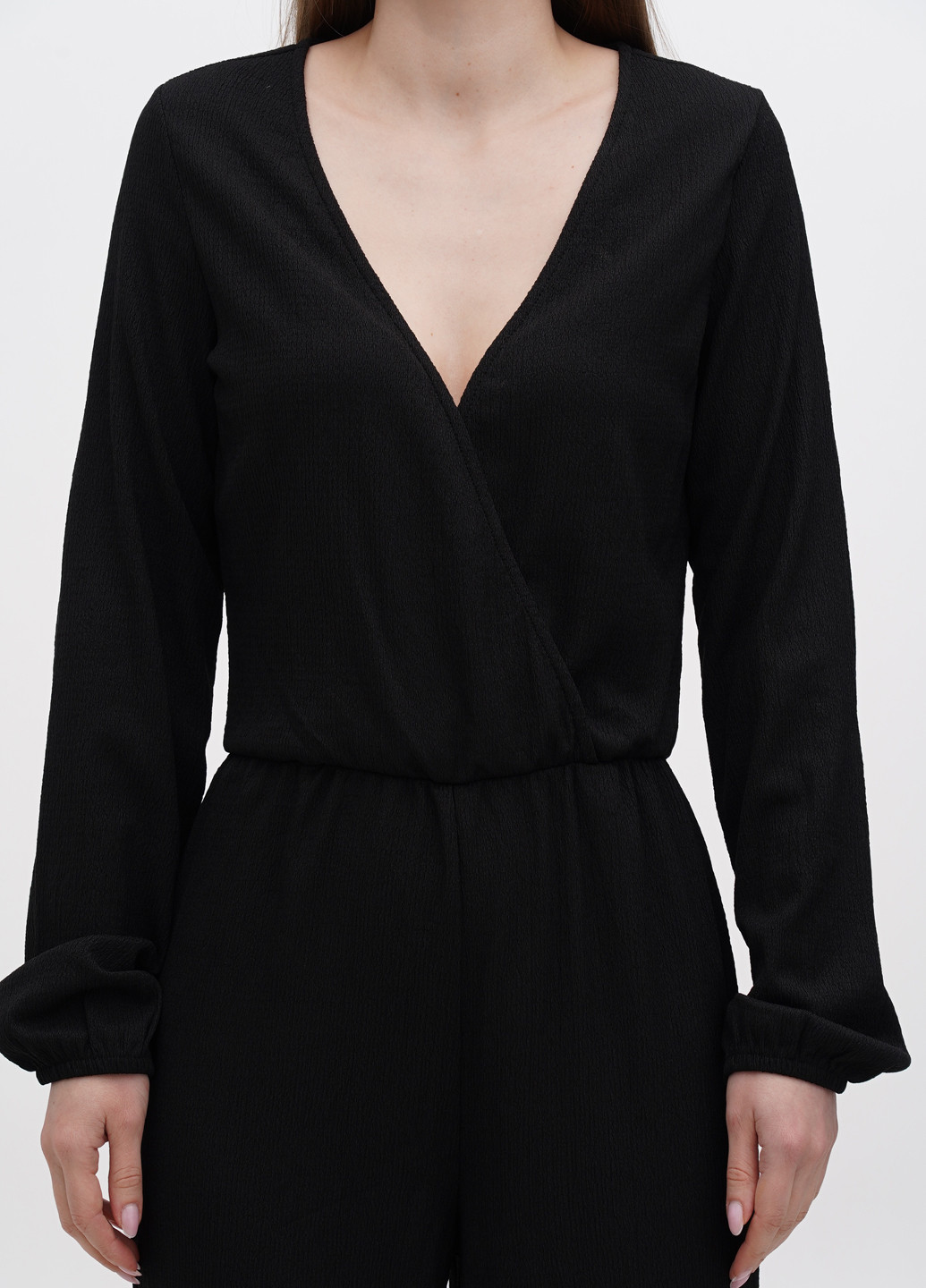 Комбінезон NA-KD комбінезон-брюки однотонний чорний кежуал поліестер