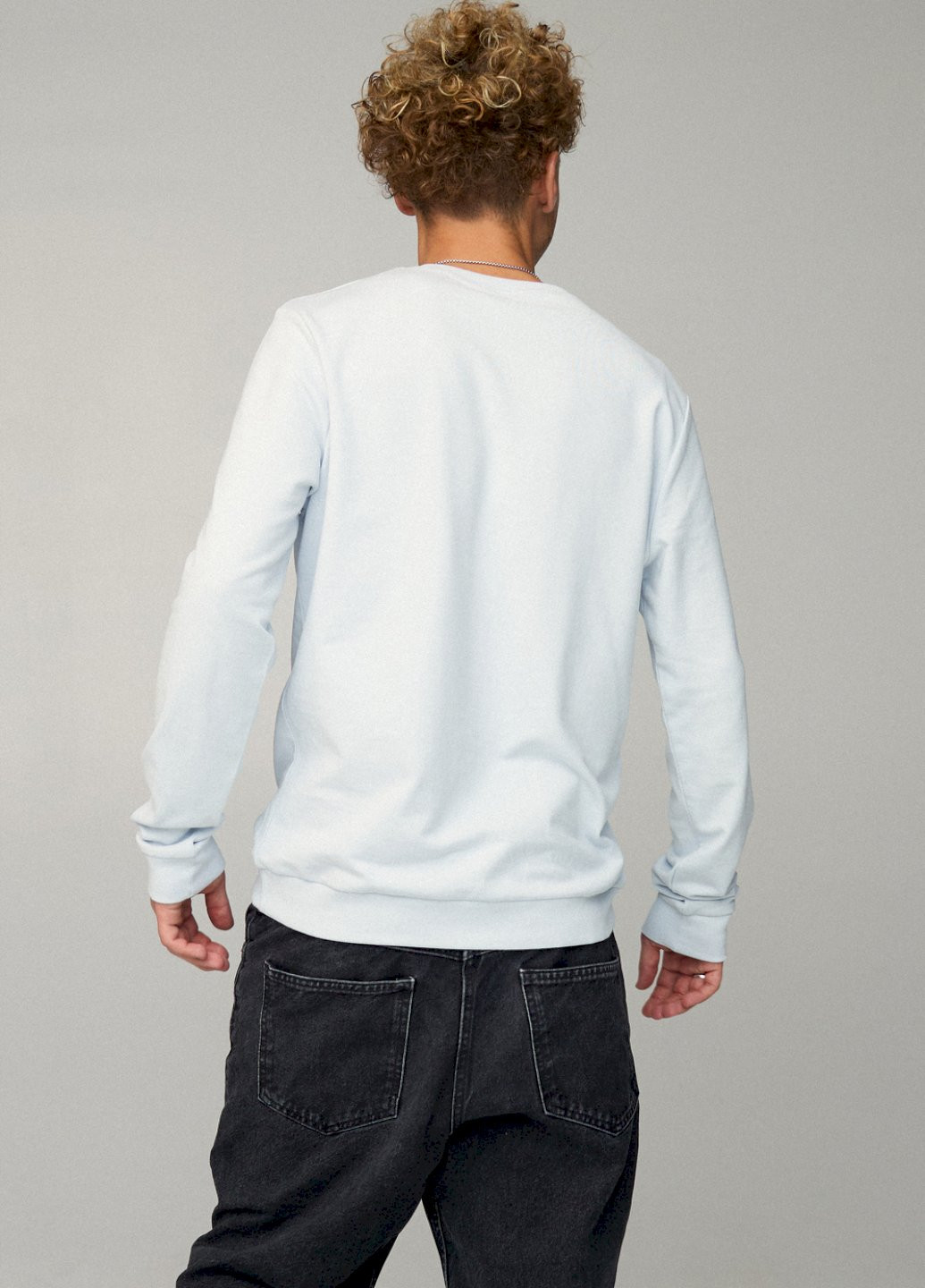 Светло-голубой свитшот мужской basic /no flis/ YAPPI (252258606)