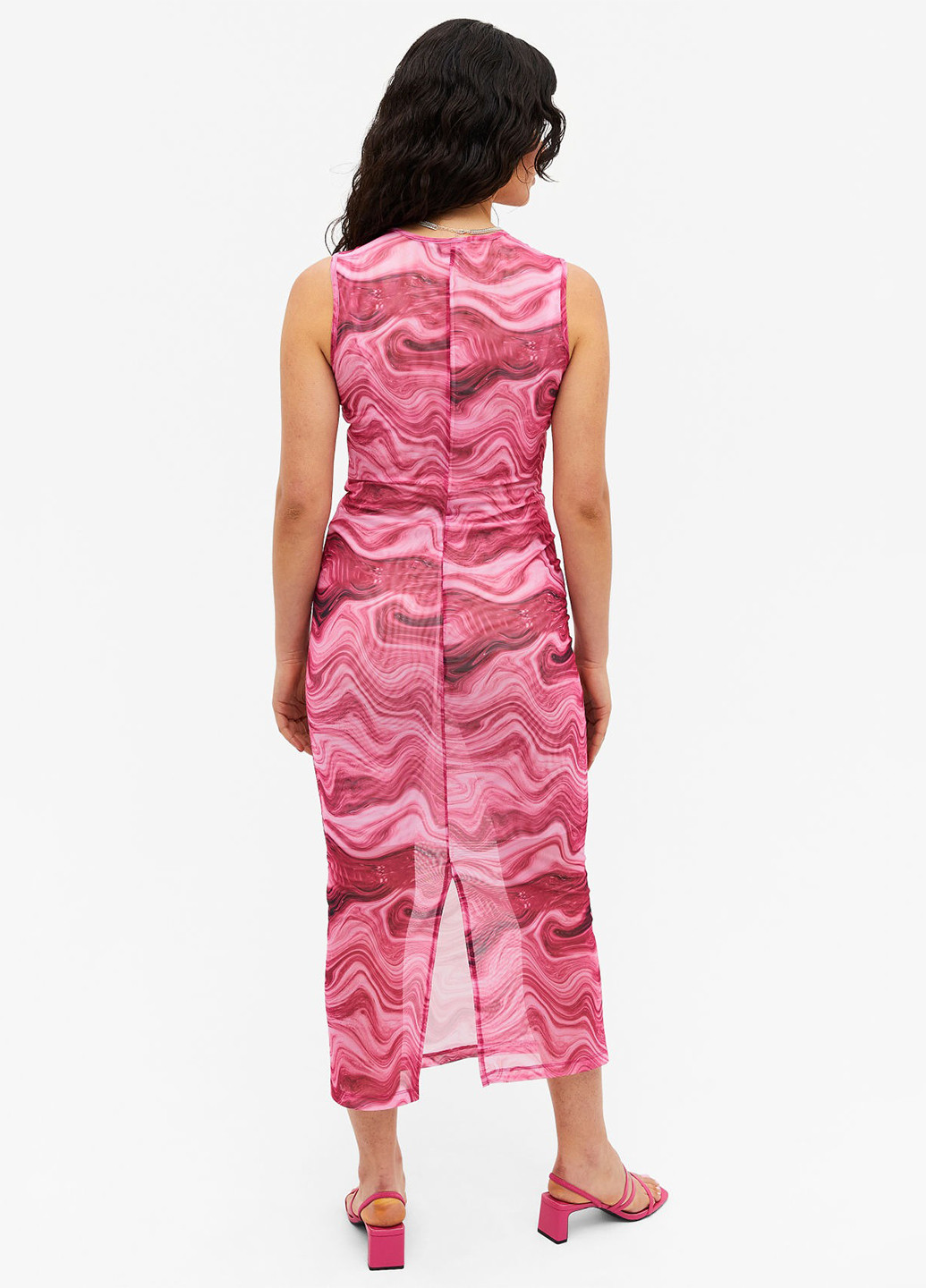 Розовое пляжное платье Monki с абстрактным узором