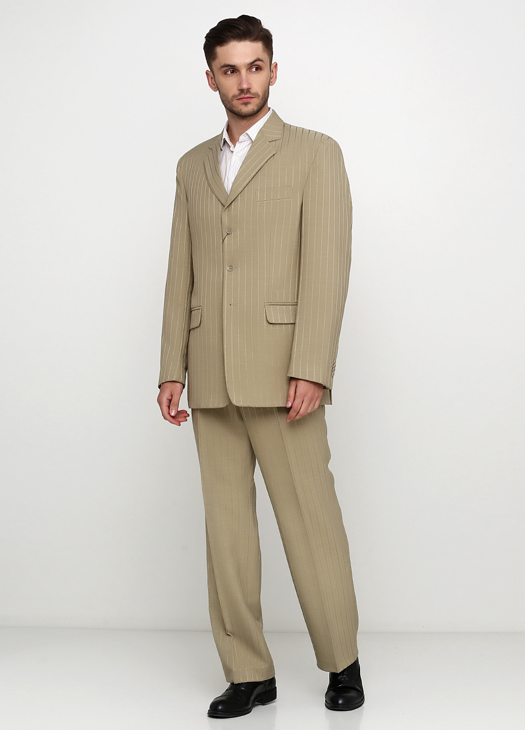 Песочный демисезонный костюм (пиджак, брюки) брючный Galant