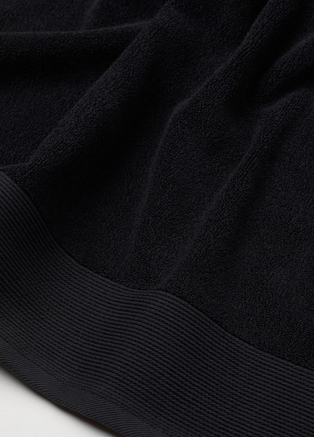Рушник, 70х140 см H&M однотонний чорний