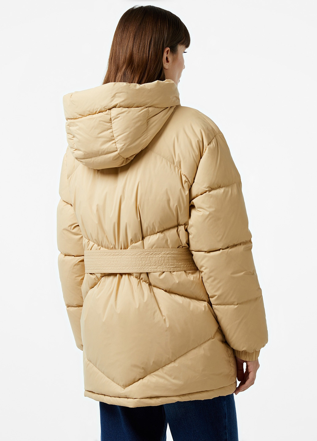 Светло-бежевый зимний Пуховик Lacoste