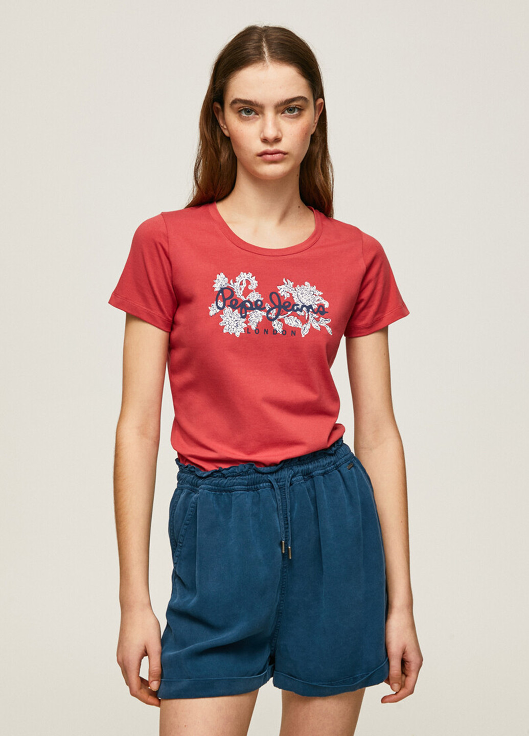 Червона літня футболка Pepe Jeans London