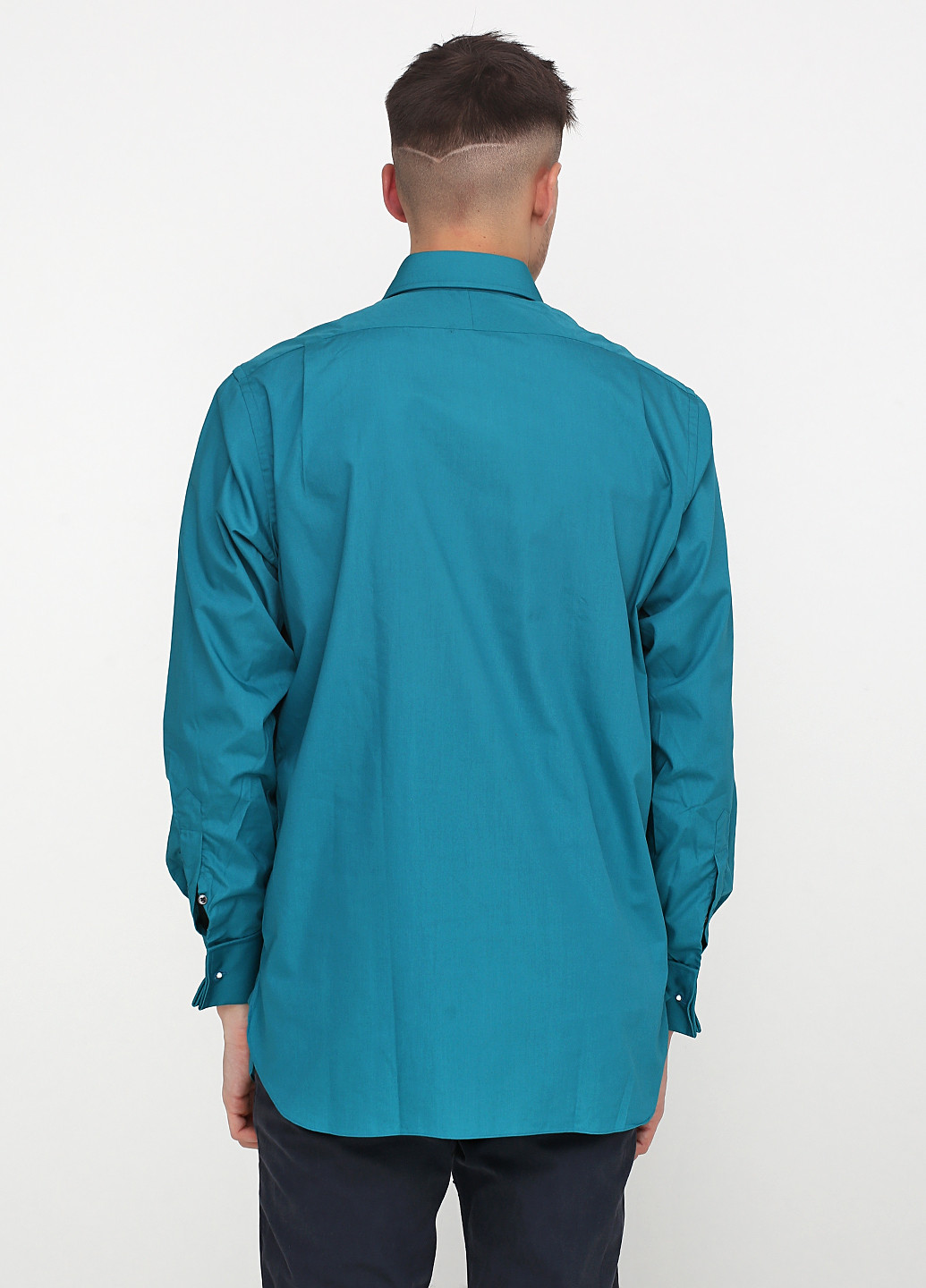 Морской волны кэжуал рубашка однотонная Ralph Lauren с длинным рукавом