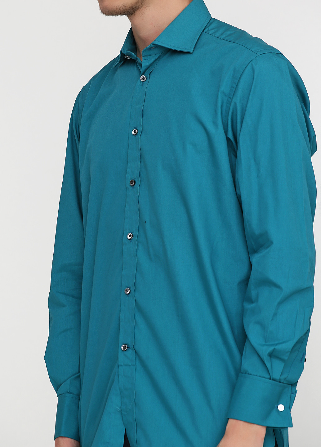 Морской волны кэжуал рубашка однотонная Ralph Lauren с длинным рукавом