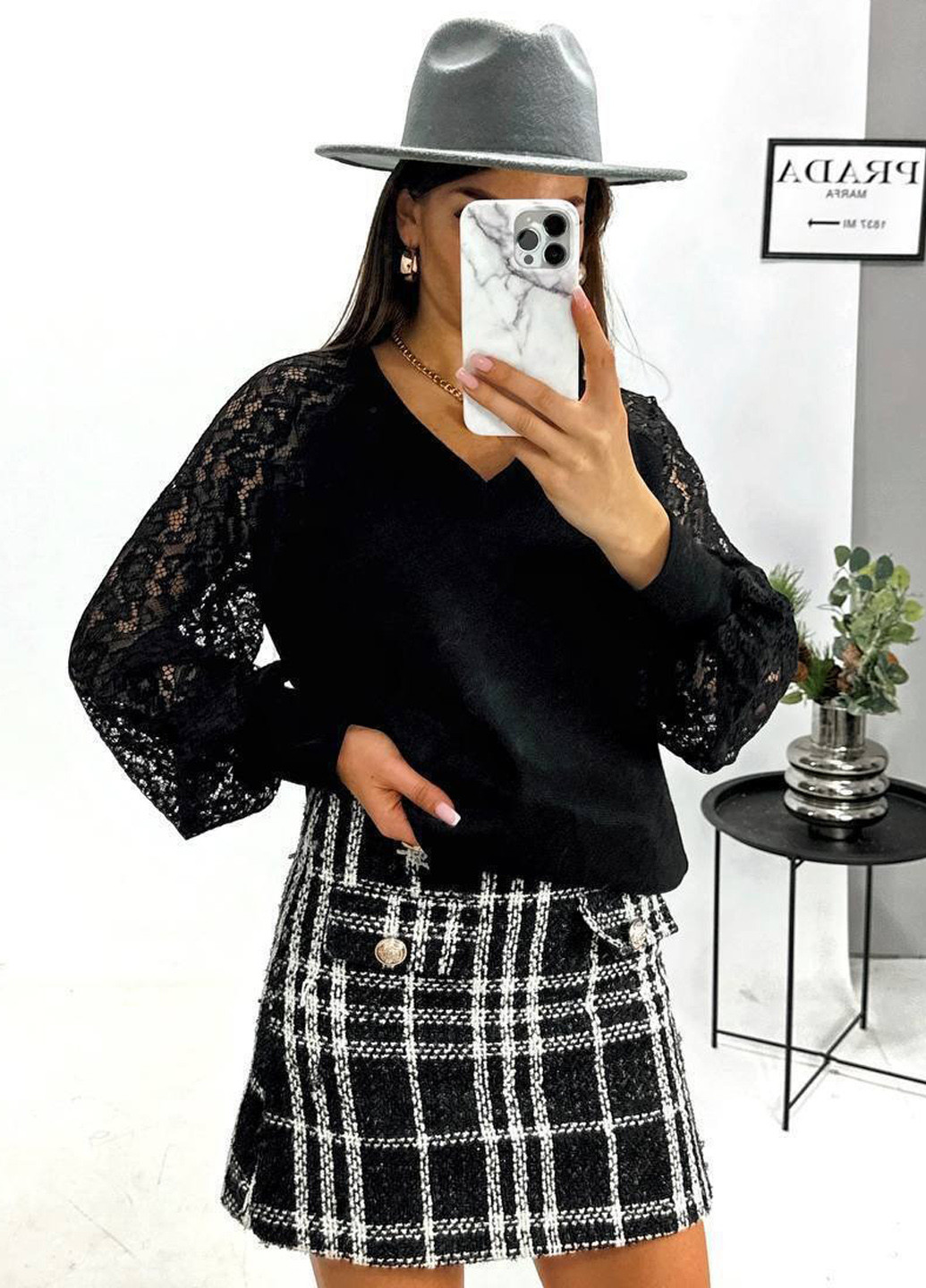 Чёрная блуза No Brand