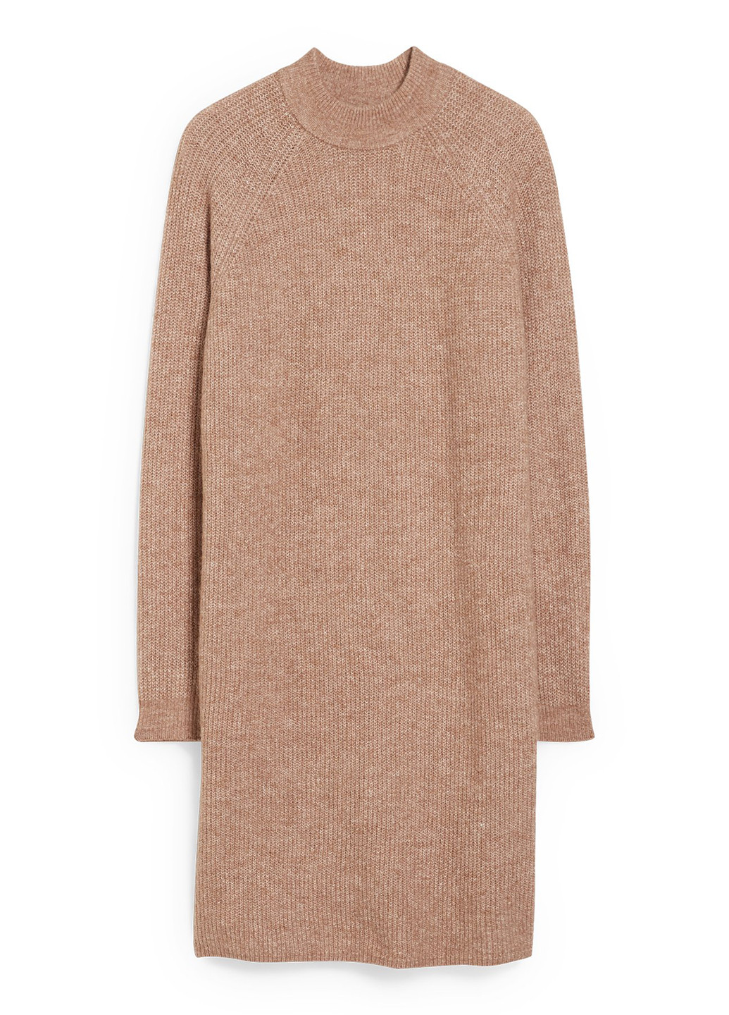 Бежевое кэжуал платье платье-свитер C&A меланжевое