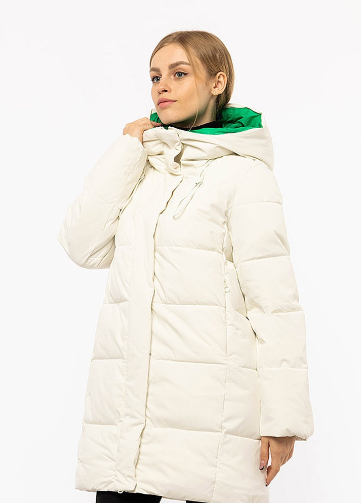Молочна зимня жіноча куртка No Brand