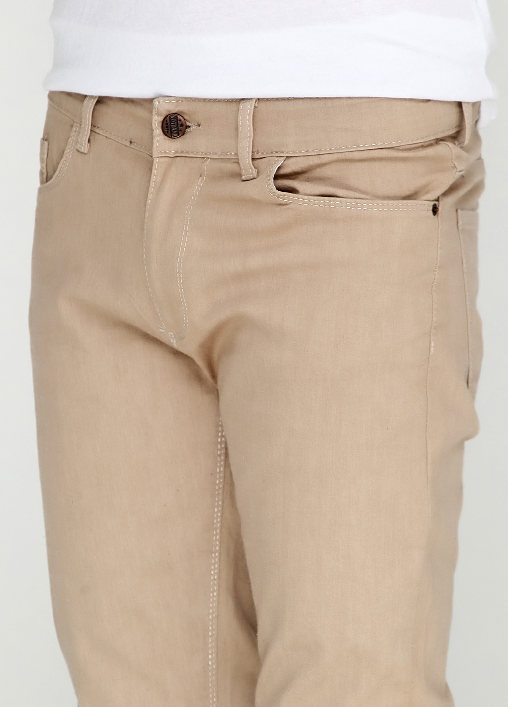 Бежевые кэжуал демисезонные прямые брюки MRS