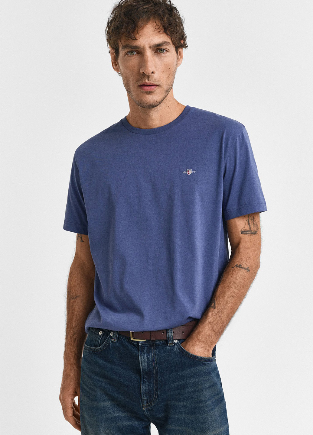 Синяя футболка Gant