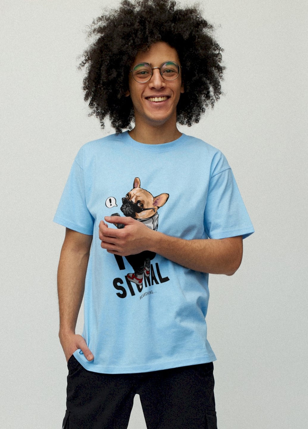 Голубая футболка мужская YAPPI