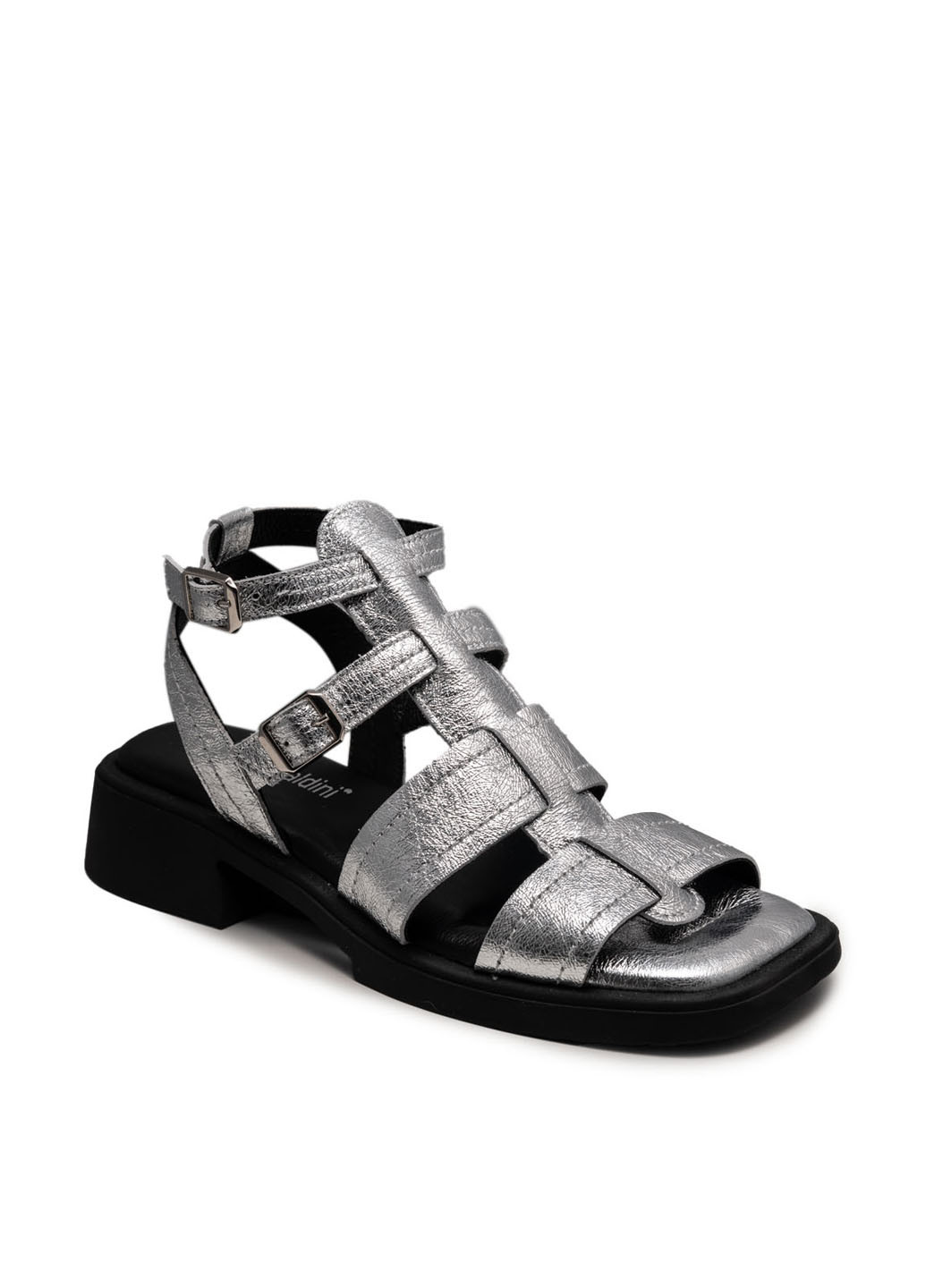 Серебряные босоножки Bengzo Baldini с ремешком