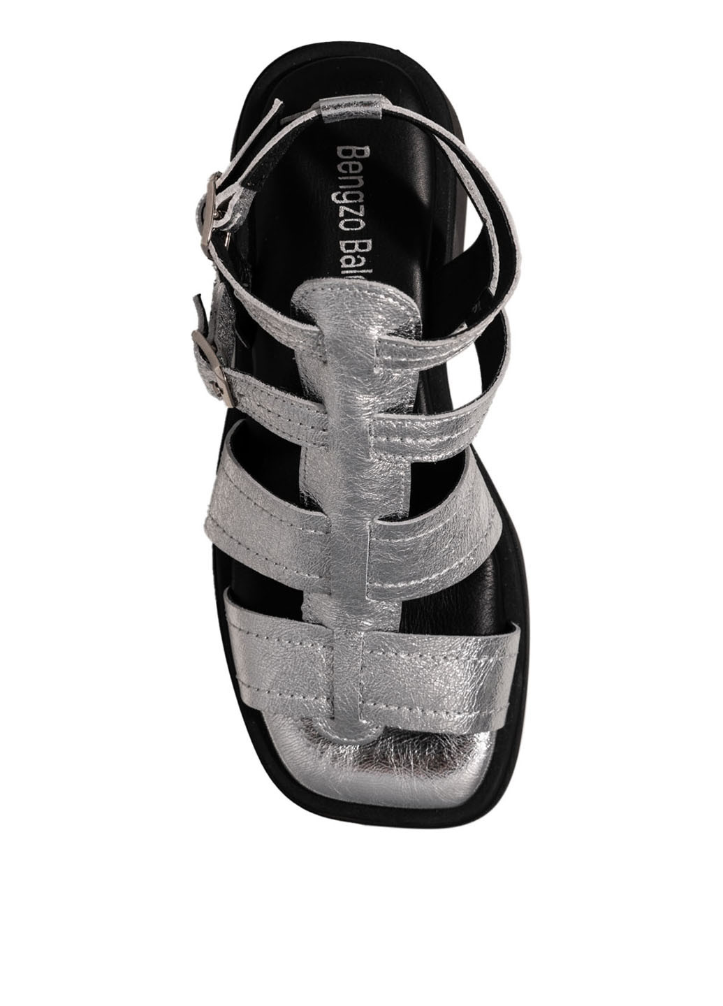 Серебряные босоножки Bengzo Baldini с ремешком