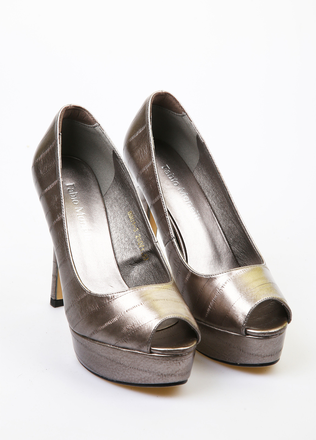 Fabio Monelli Туфли пип-тое серебряный з искусственная кожа, украина — лето (337346269)