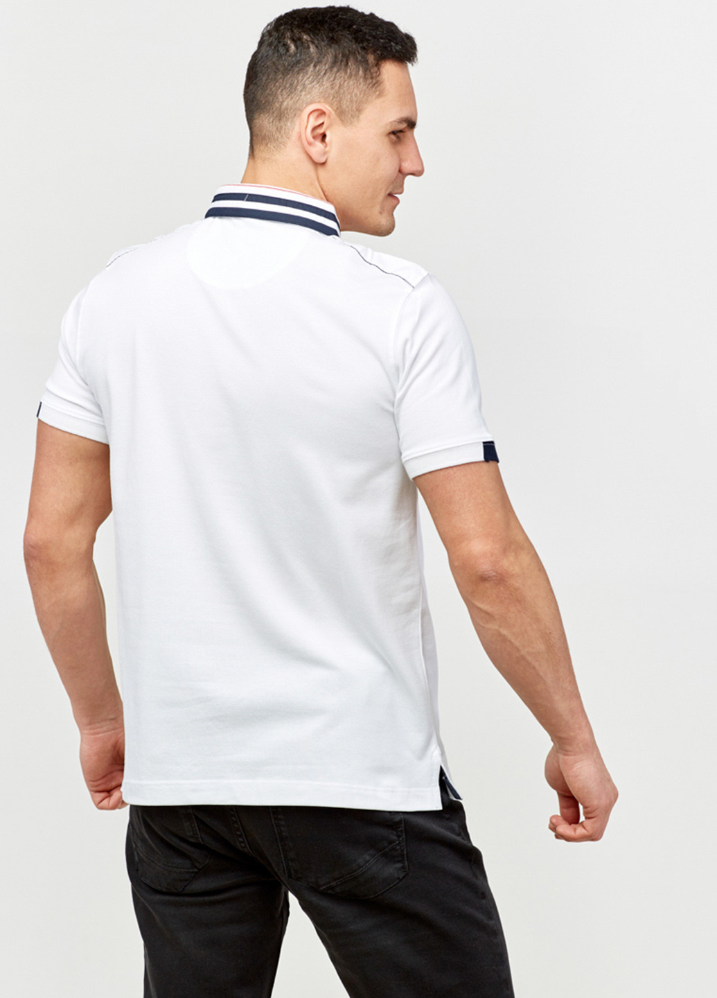 Белая футболка-поло для мужчин Campione с логотипом