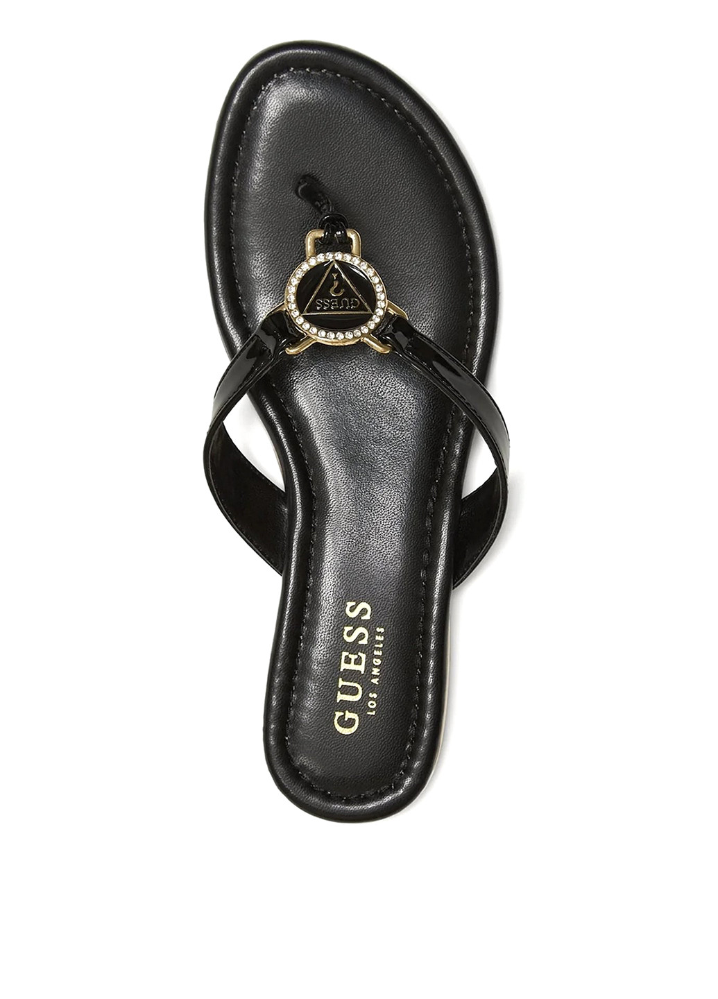 Черные кэжуал вьетнамки Guess со стразами, с логотипом