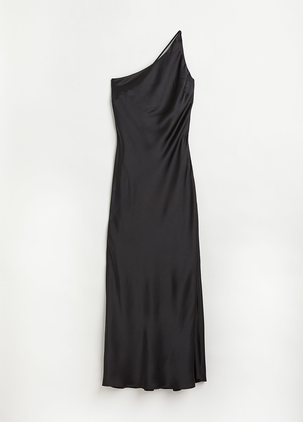 Чорна кежуал сукня на одне плече, з відкритою спиною H&M однотонна